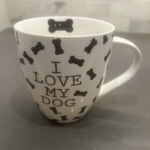 THL " I LOVE MY DOG" Coffee Mug with Cute Dogbone Inside 17oz